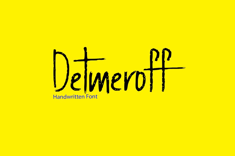 Beispiel einer Detmeroff-Schriftart